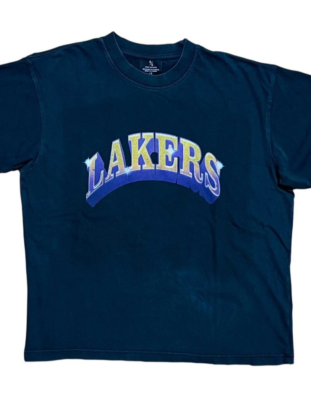 Los Angeles Lakers x Peace Collective Black NBA Streetwear T-Shirt, Men's Large